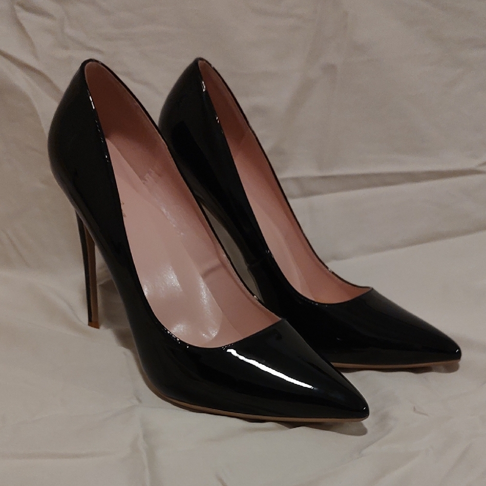 Elegant Black Patent Stiletto Heels